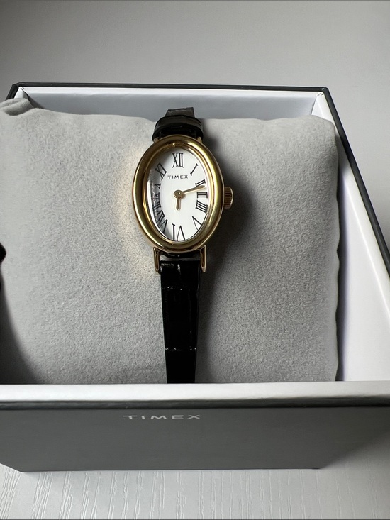Timex Accessories - TIMEX | Cavatina Black Leather Strap Watch